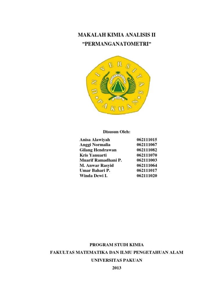 Makalah Permanganatometri
