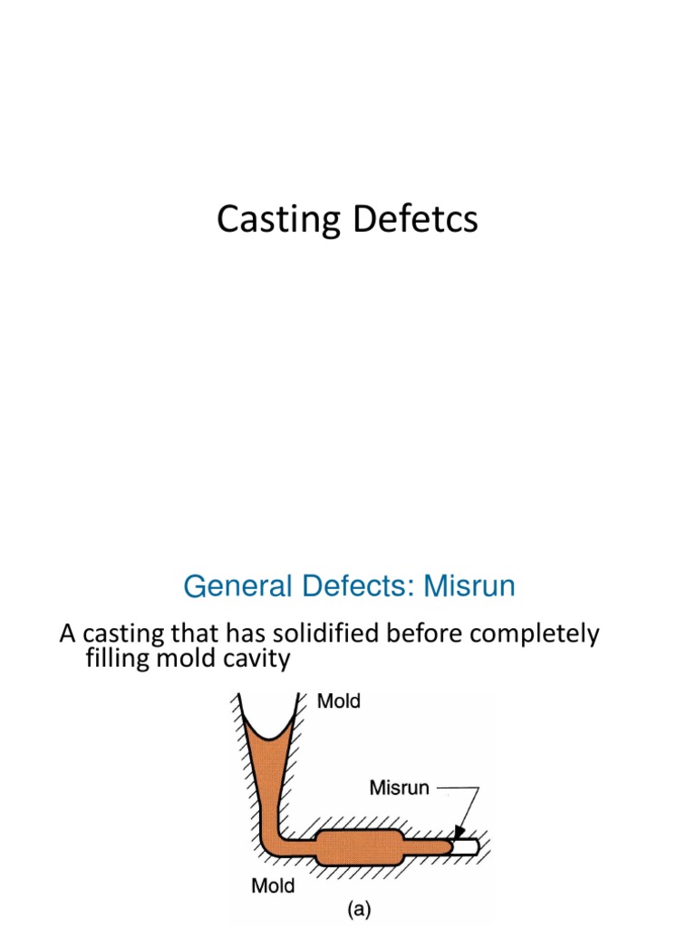 Misrun Defects in Casting Processes | PDF | Casting (Metalworking) | Alloy