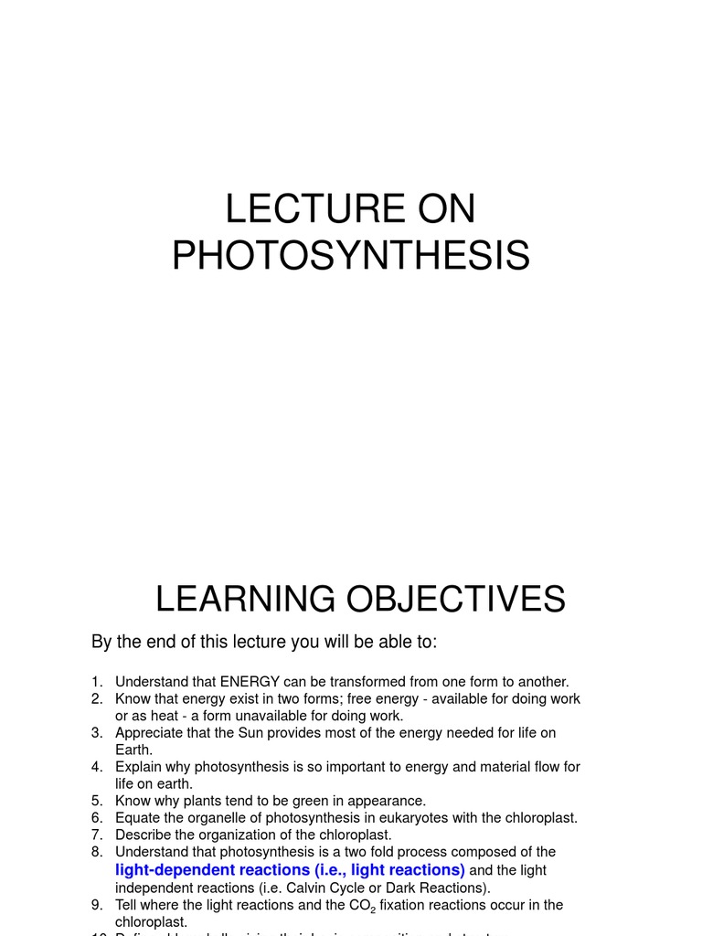 Overview of Photosynthesis Processes | PDF | Photosynthesis | Chloroplast