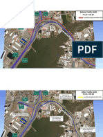 Before and after views of traffic shift onto Pearl Harbor Memorial Bridge