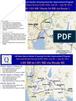 Alternate Routes To Avoid Traffic Shift Area July 27-29