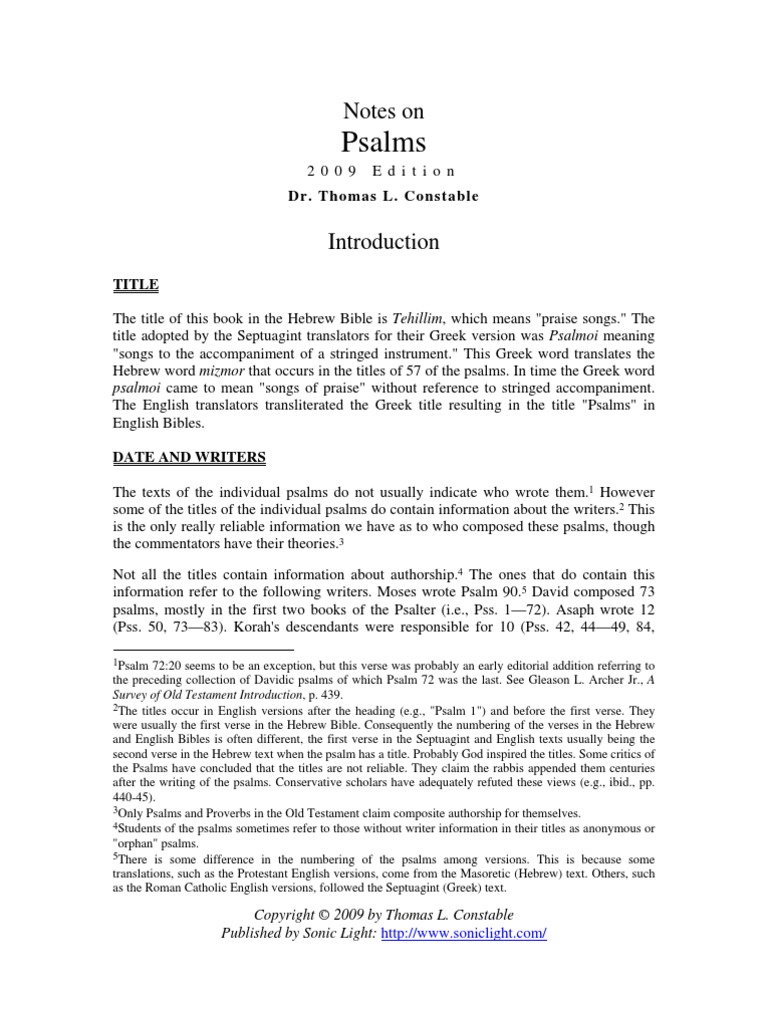 Psalms | Download Free PDF | Psalms | David