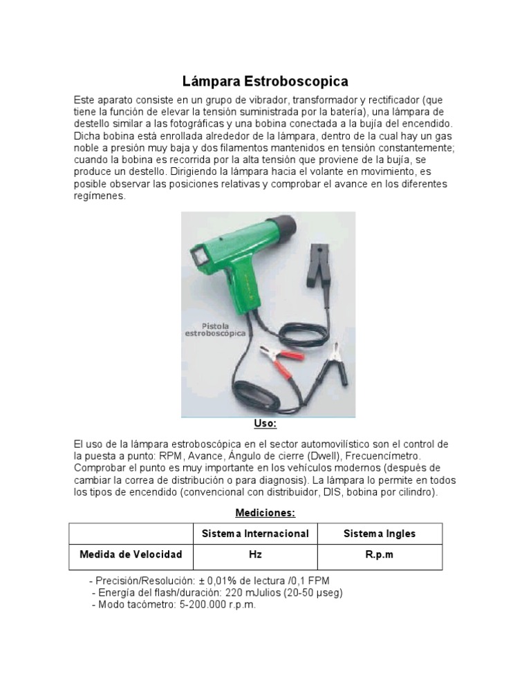 Lampara Estroboscopica | PDF | Distribuidor | Electricidad