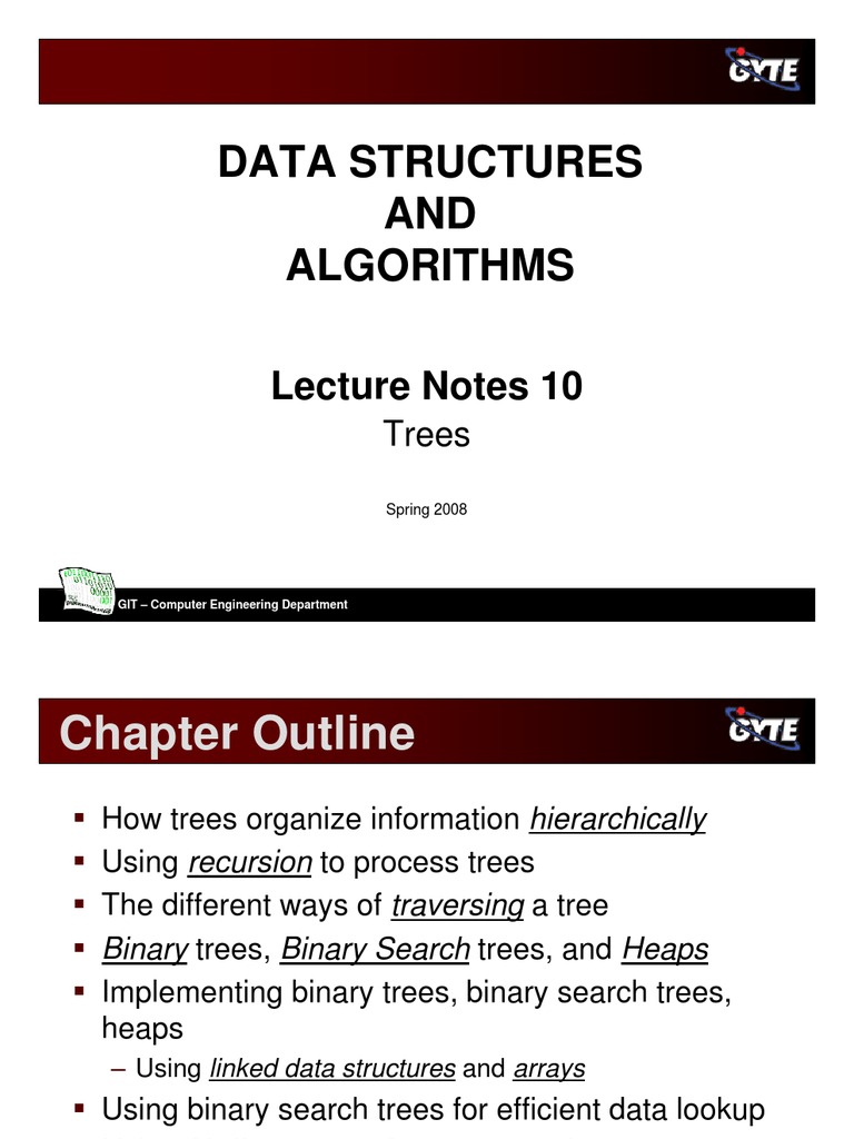 Data Structures AND Algorithms: Lecture Notes 10 | Download Free PDF ...