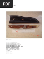 Faca tantô em aço D-2