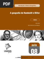 A Geografia de Humboldt e Ritter