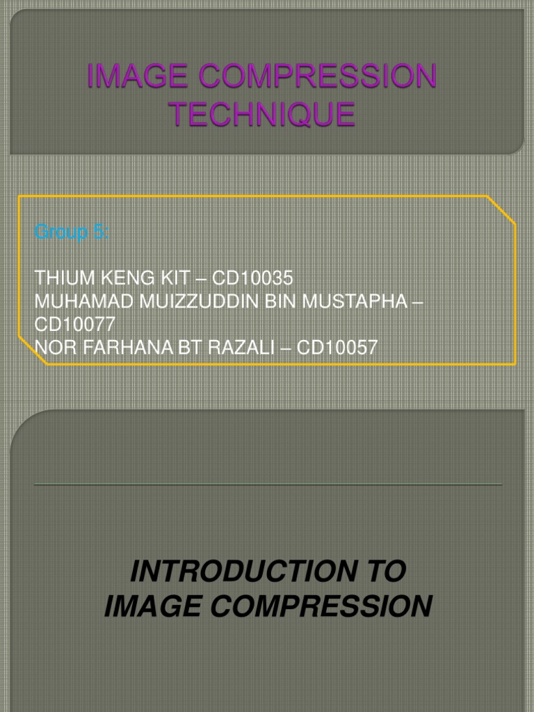 Image Compression Technique | Data Compression | Imaging