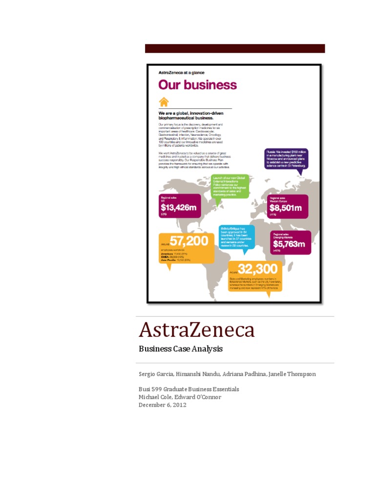 AstraZeneca Business Case Analysis | PDF | Strategic Management | Price ...