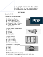 Soalan ENGLISH BI Bahasa Inggeris Tahun 3 Paper 1