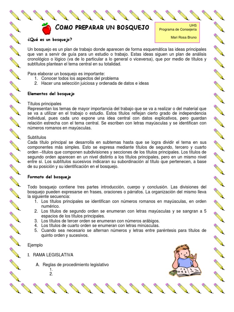 Cómo elaborar un bosquejo eficaz | PDF | Información | Science