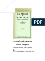 Bergson Pensee Mouvant