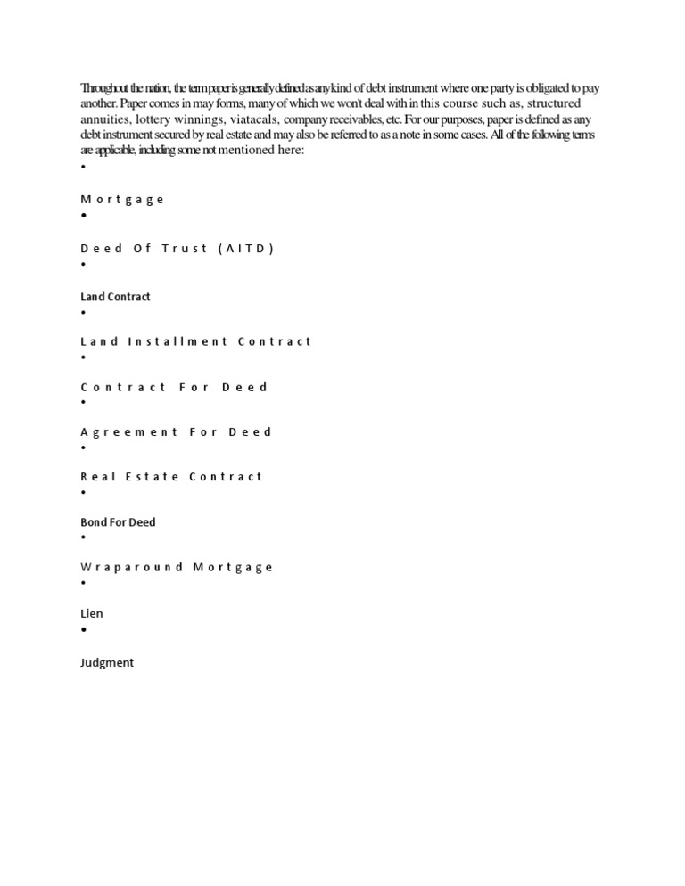 Real Estate Debt Instruments | PDF | Law