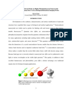 The effects of solvent purity on highly photoluminescent nanoparticles (CdSe/ZnS quantum dots) used as biological/biomedical imaging probes