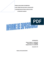 Informe de Exposiciones