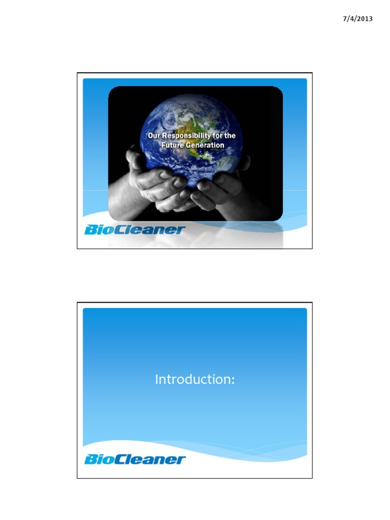 BioCleaner: Advanced Wastewater Solutions | PDF | Sewage | Wastewater