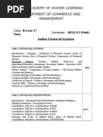 Indian Financial System