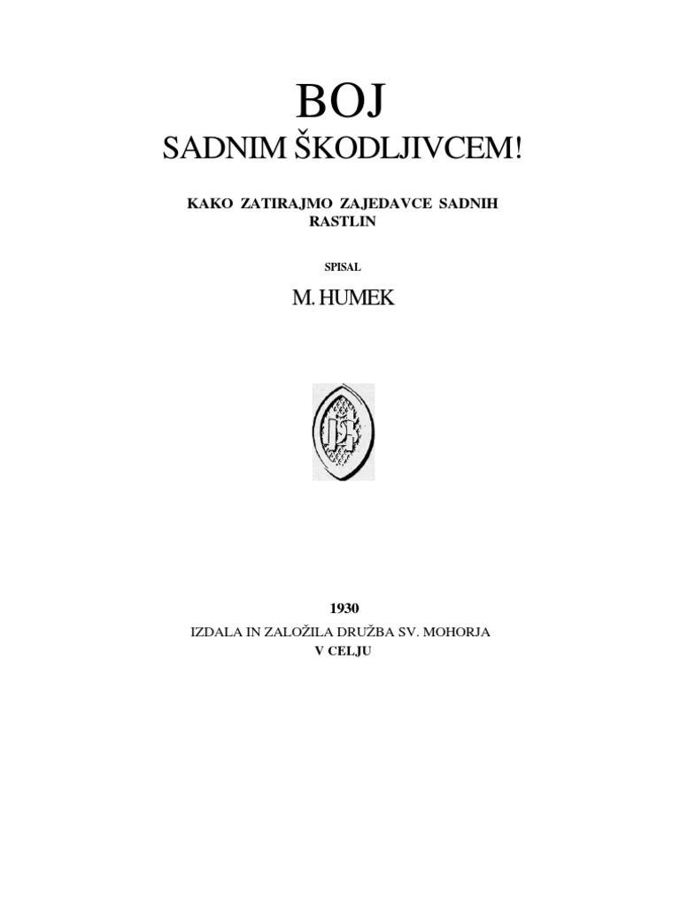 Boj Sadnim Škodljivcem! | PDF