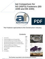 Detailed Comparison For PRE-LOADING (HSFG) Fasteners (BS EN 14399 and BS 4395)