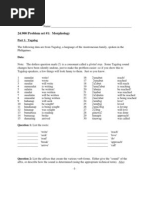 Morphology Problem Set Tagalog