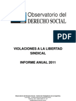 Informe Violacion Libertad Sindical 2011 PDF