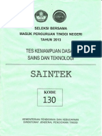 Download Soal Sbmptn 2013 Tkd Saintek 130 by Ramadhoni Mardi SN154447399 doc pdf
