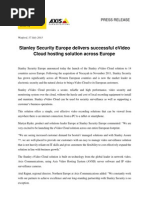 Download Stanley Security EU eVideoCloud Launch by eVideoCloud SN154450559 doc pdf