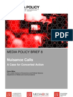 LSE MPP Policy Brief 8 Nuisance Calls: A Case For Concerted Action