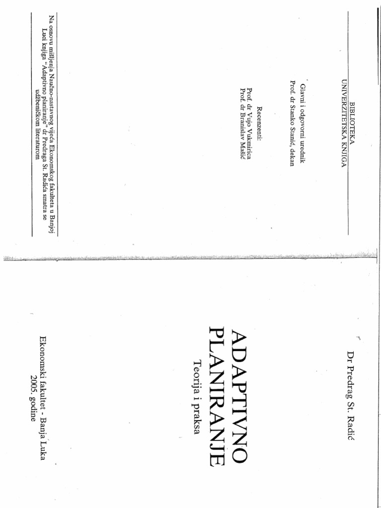 Adaptivno Planiranje Radic Predrag | PDF