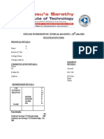 Workshop Registration Form