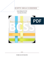 Basic Concepts Skills Screener (BCSS) Manual