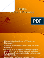 Pharm D Doctor of Pharmacy