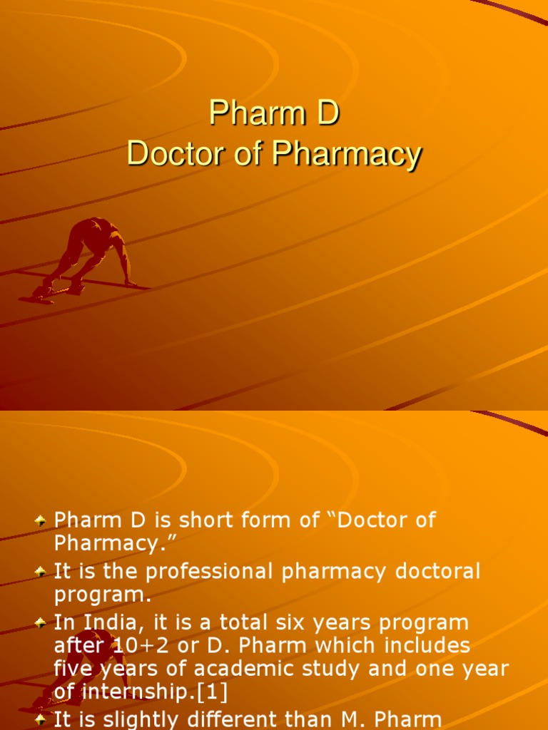 Pharm D Doctor of Pharmacy | PDF | Pharmacy | Life Sciences