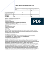 Conteúdo Programático para A Prova de Datiloscopista Da PC de