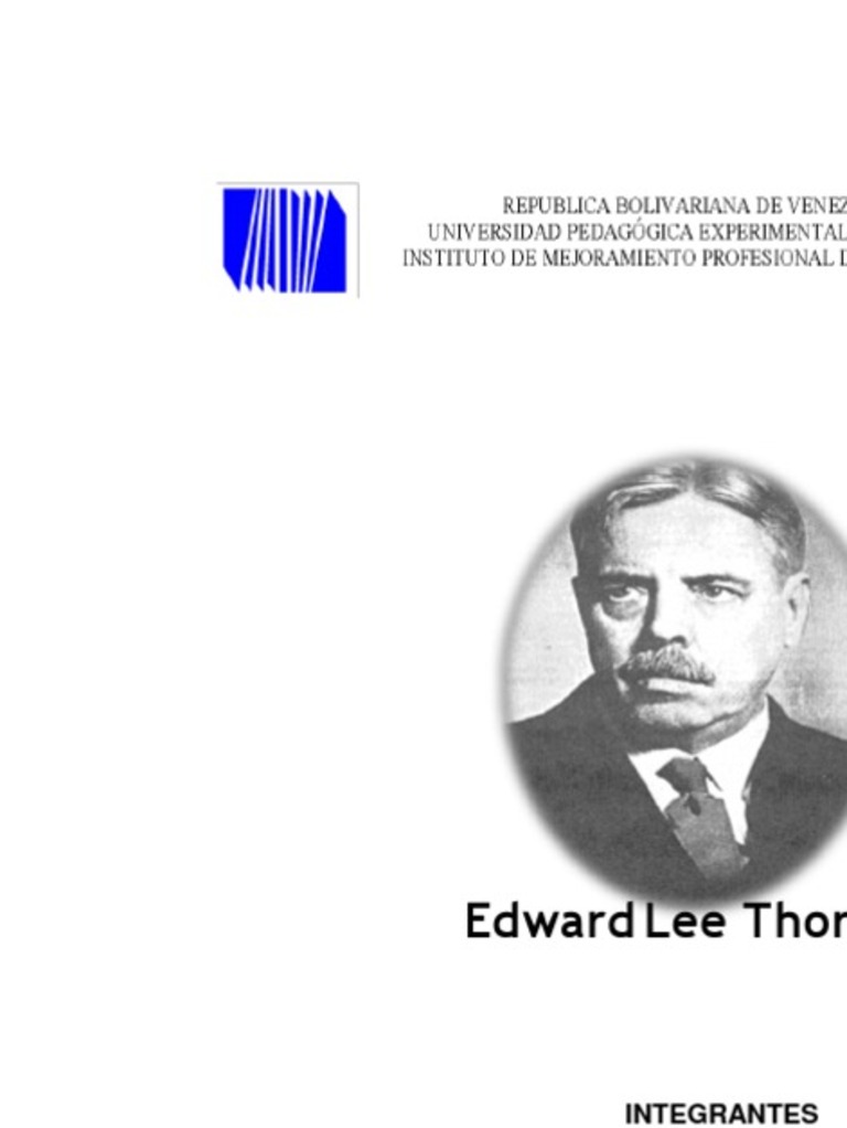 Edward Lee Thorndike (1) Realimentación Aprendizaje Prueba