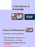 1-1 Data, Information and Knowledge