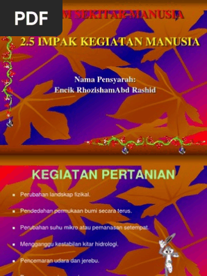 Impak Kegiatan Manusia  PDF