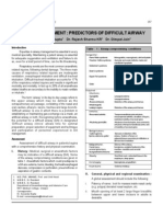 Predictors of Difficult Airway