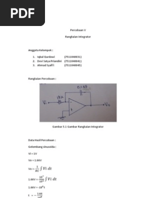 Rangkaian Integrator