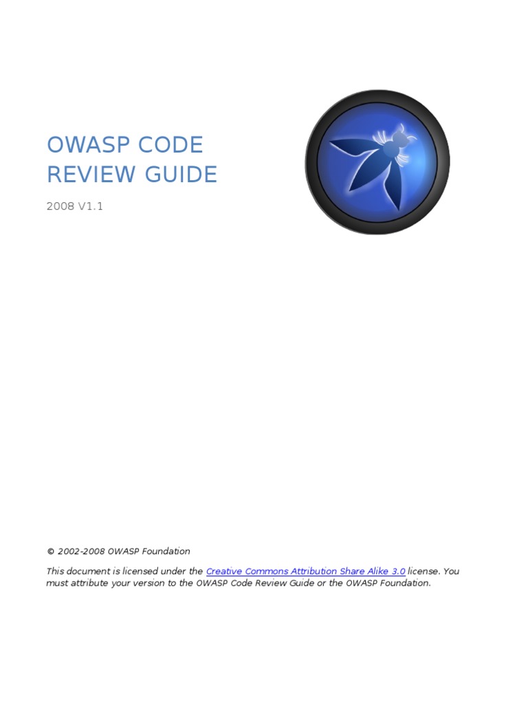 Owasp code review guide v1 1 pdf threat computer vulnerability