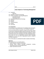 Unit 14 Human Aspects in Technology Management: Structure