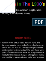 Racism in The 1930's