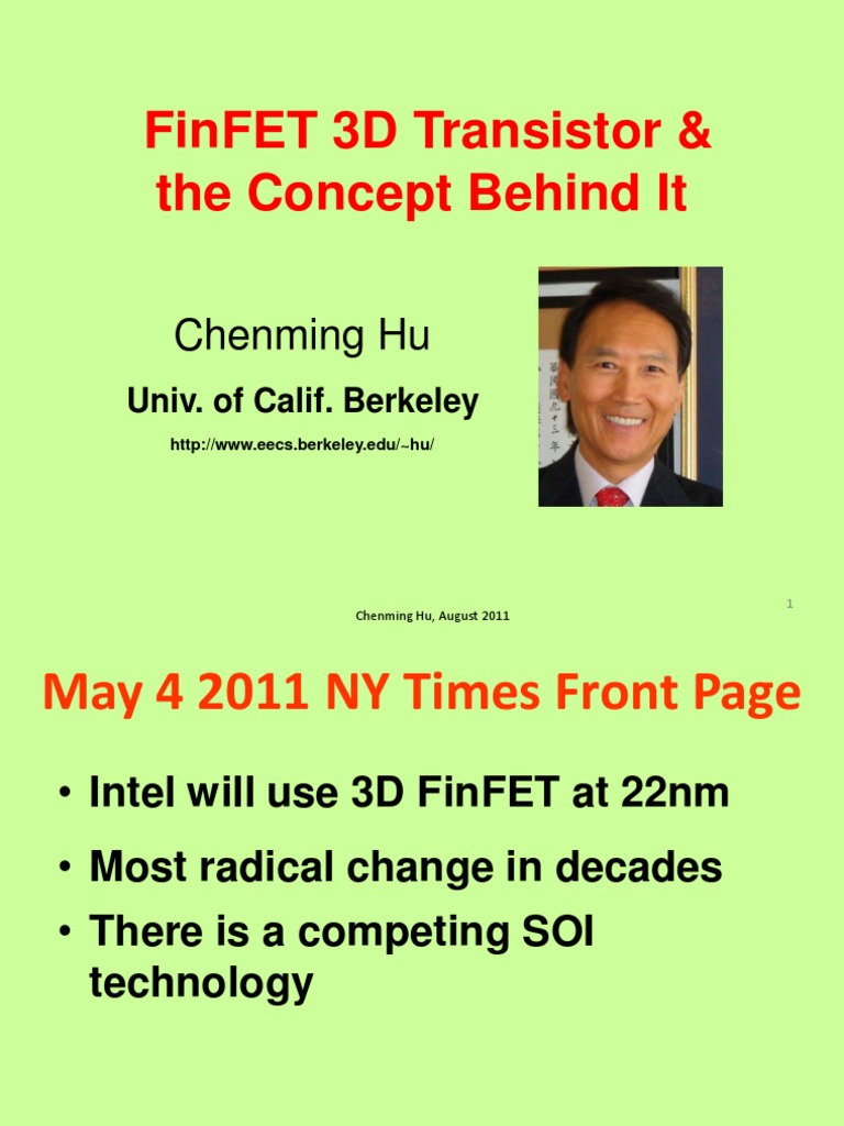 2011-8 FinFET and The Concept Behind It | PDF | Field Effect Transistor ...