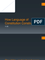 How Language of Constitution Construed