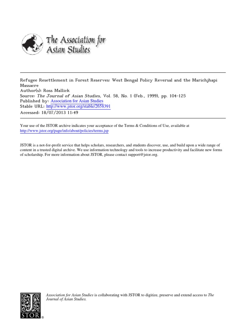Refugee Crisis in West Bengal | PDF | Partition Of India | Dalit
