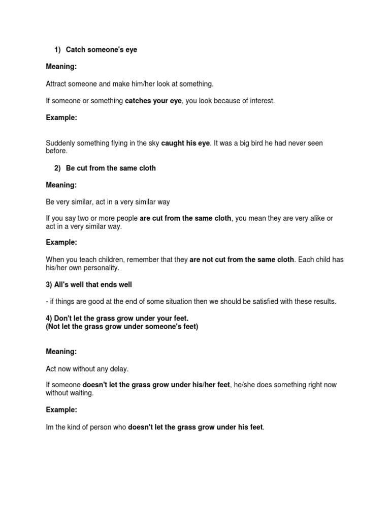 1) Catch Someone's Eye Meaning PDF