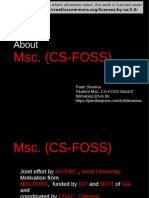 This Is About: Msc. (CS-FOSS)