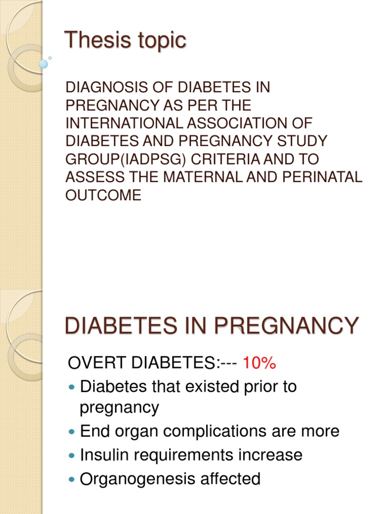 diabetes thesis topics