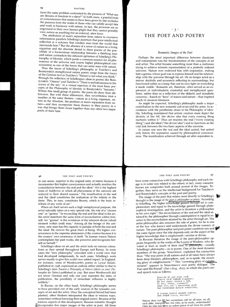 Nature and the Poet's Role in Art | PDF | Romanticism | Poetry