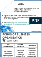 Forms of Business Organization Overview