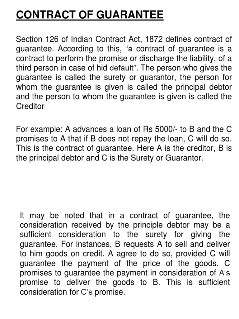 Guarantee & Pledge PDF Guarantee Legal Concepts